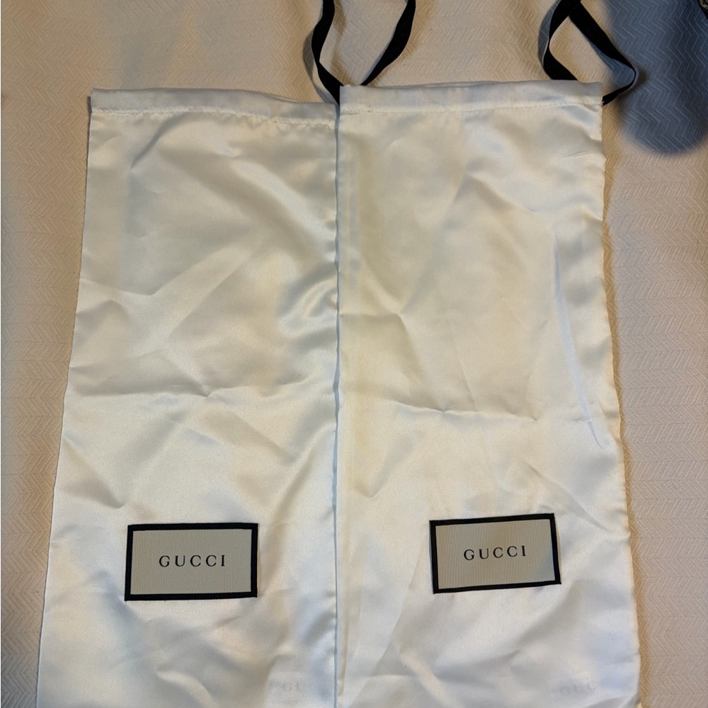 Gucci White and Black Dust Bags